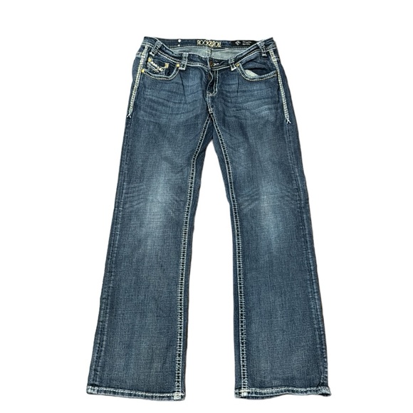 ROCK&ROLL Cowgirl boot cut riding jeans 32x34 - Picture 4 of 9